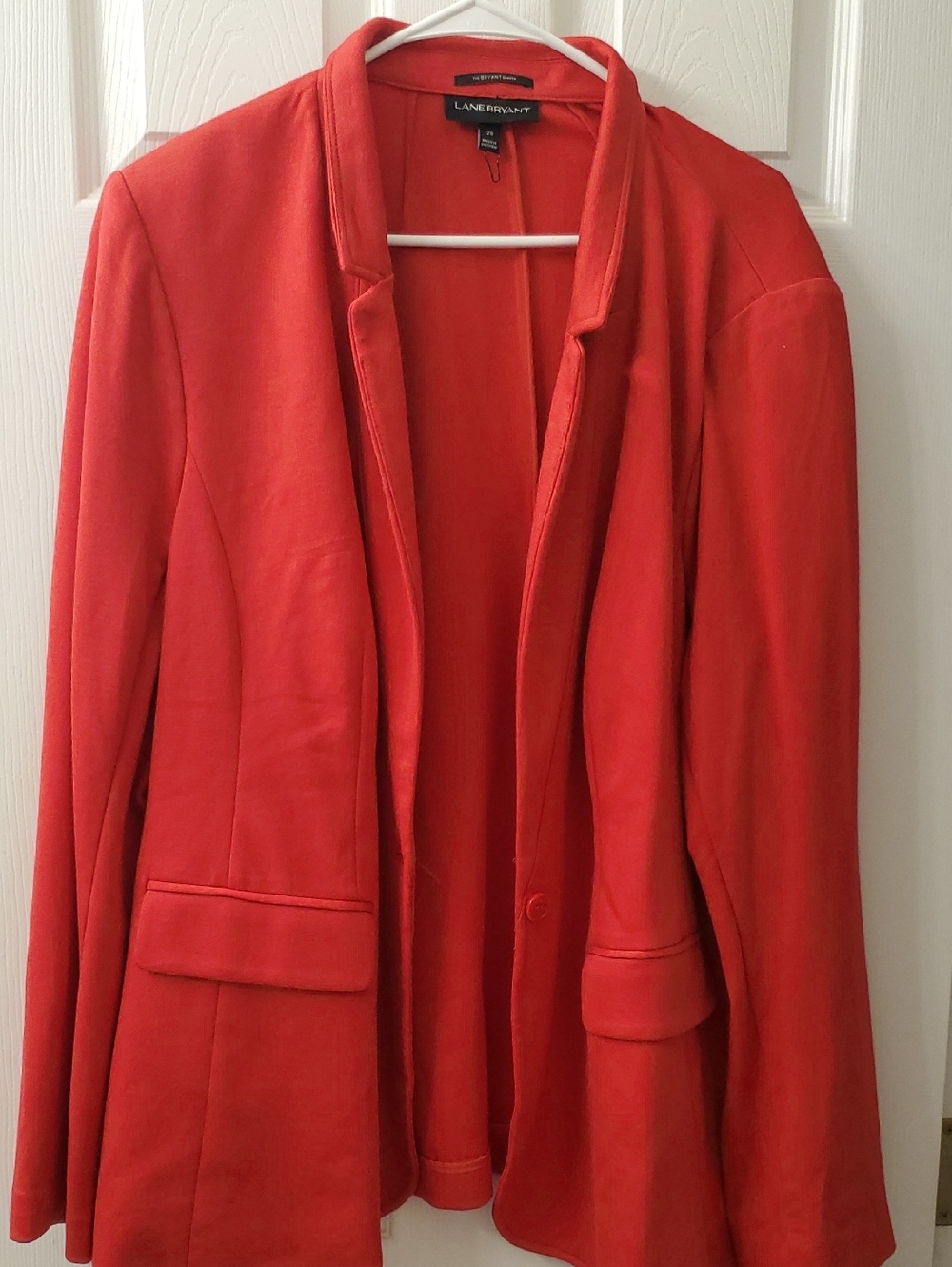 Lane Bryant Bright Red Open-Front Blazer
